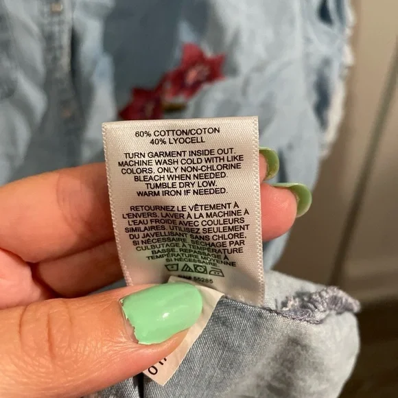 Express Light Blue Denim Shirt - Picture 4 of 4